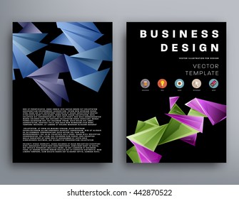 Abstract Background. Geometric Shapes and Frames for Presentation, Annual Reports, Flyers, Brochures, Leaflets, Posters, Business Cards and Document Cover Pages Design. A4 Title Sheet Template