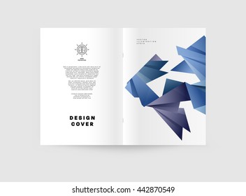 Abstract Background. Geometric Shapes and Frames for Presentation, Annual Reports, Flyers, Brochures, Leaflets, Posters, Business Cards and Document Cover Pages Design. A4 Title Sheet Template