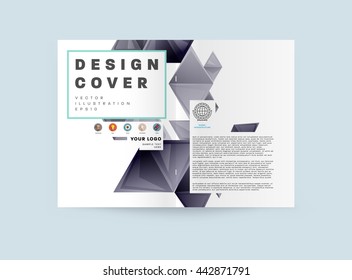 Abstract Background. Geometric Shapes and Frames for Presentation, Annual Reports, Flyers, Brochures, Leaflets, Posters, Business Cards and Document Cover Pages Design. A4 Title Sheet Template