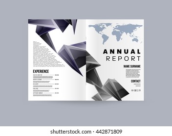 Abstract Background. Geometric Shapes and Frames for Presentation, Annual Reports, Flyers, Brochures, Leaflets, Posters, Business Cards and Document Cover Pages Design. A4 Title Sheet Template