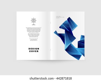Abstract Background. Geometric Shapes and Frames for Presentation, Annual Reports, Flyers, Brochures, Leaflets, Posters, Business Cards and Document Cover Pages Design. A4 Title Sheet Template