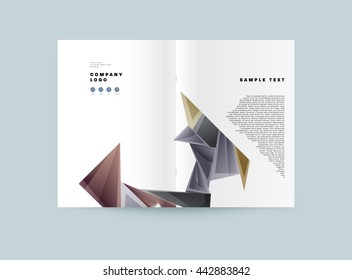 Abstract Background. Geometric Shapes and Frames for Presentation, Annual Reports, Flyers, Brochures, Leaflets, Posters, Business Cards and Document Cover Pages Design. A4 Title Sheet Template