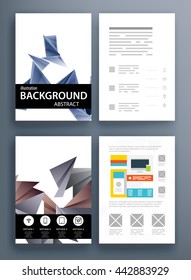 Abstract Background. Geometric Shapes and Frames for Presentation, Annual Reports, Flyers, Brochures, Leaflets, Posters, Business Cards and Document Cover Pages Design. A4 Title Sheet Template