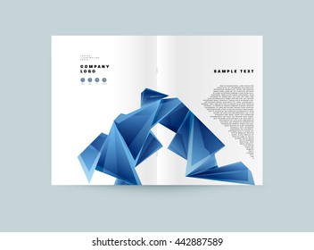 Abstract Background. Geometric Shapes and Frames for Presentation, Annual Reports, Flyers, Brochures, Leaflets, Posters, Business Cards and Document Cover Pages Design. A4 Title Sheet Template