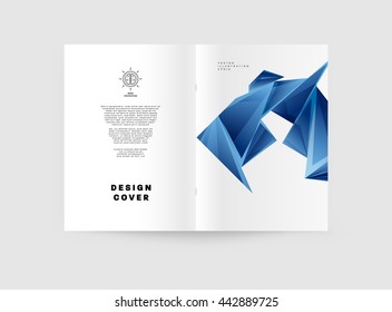 Abstract Background. Geometric Shapes and Frames for Presentation, Annual Reports, Flyers, Brochures, Leaflets, Posters, Business Cards and Document Cover Pages Design. A4 Title Sheet Template