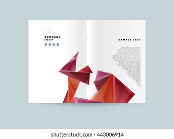 Abstract Background. Geometric Shapes and Frames for Presentation, Annual Reports, Flyers, Brochures, Leaflets, Posters, Business Cards and Document Cover Pages Design. A4 Title Sheet Template