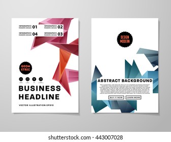 Abstract Background. Geometric Shapes and Frames for Presentation, Annual Reports, Flyers, Brochures, Leaflets, Posters, Business Cards and Document Cover Pages Design. A4 Title Sheet Template