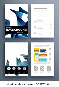 Abstract Background. Geometric Shapes and Frames for Presentation, Annual Reports, Flyers, Brochures, Leaflets, Posters, Business Cards and Document Cover Pages Design. A4 Title Sheet Template