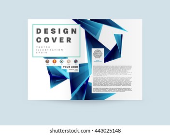 Abstract Background. Geometric Shapes and Frames for Presentation, Annual Reports, Flyers, Brochures, Leaflets, Posters and Document Cover Pages Design. A4 Title Sheet Template