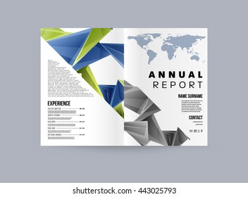 Abstract Background. Geometric Shapes and Frames for Presentation, Annual Reports, Flyers, Brochures, Leaflets, Posters and Document Cover Pages Design. A4 Title Sheet Template