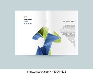 Abstract Background. Geometric Shapes and Frames for Presentation, Annual Reports, Flyers, Brochures, Leaflets, Posters,  and Document Cover Pages Design. A4 Title Sheet Template