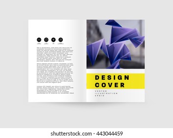 Abstract Background. Geometric Shapes and Frames for Presentation, Annual Reports, Flyers, Brochures, Leaflets, Posters,  and Document Cover Pages Design. A4 Title Sheet Template