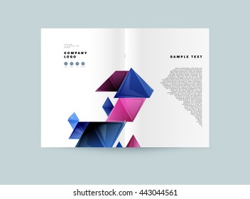 Abstract Background. Geometric Shapes and Frames for Presentation, Annual Reports, Flyers, Brochures, Leaflets, Posters,  and Document Cover Pages Design. A4 Title Sheet Template