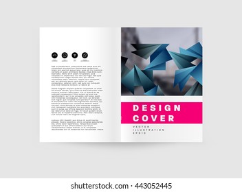 Abstract Background. Geometric Shapes and Frames for Presentation, Annual Reports, Flyers, Brochures, Leaflets, Posters, and Document Cover Pages Design. A4 Title Sheet Template