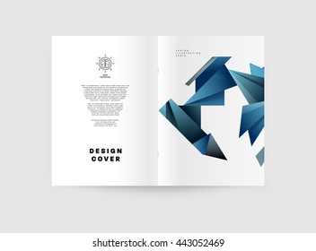 Abstract Background. Geometric Shapes and Frames for Presentation, Annual Reports, Flyers, Brochures, Leaflets, Posters,  and Document Cover Pages Design. A4 Title Sheet Template