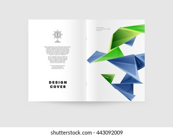 Abstract Background. Geometric Shapes and Frames for Presentation, Annual Reports, Flyers, Brochures, Leaflets, Posters, Business Cards and Document Cover Pages Design. A4 Title Sheet Template