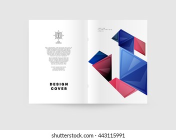 Abstract Background. Geometric Shapes and Frames for Presentation, Annual Reports, Flyers, Brochures, Leaflets, Posters