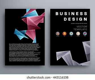 Antecedentes abstractos. Formas y marcos geométricos para la presentación, informes anuales, volantes, folletos, folletos, pósters