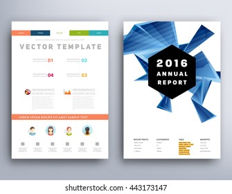 Abstract Background. Geometric Shapes and Frames for Presentation, Annual Reports, Flyers, Brochures, Leaflets, Posters and Document Cover Pages Design. A4 Title Sheet Template