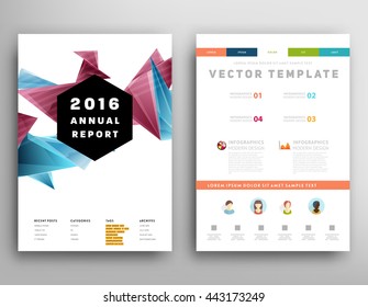 Abstract Background. Geometric Shapes and Frames for Presentation, Annual Reports, Flyers, Brochures, Leaflets, Posters and Document Cover Pages Design. A4 Title Sheet Template