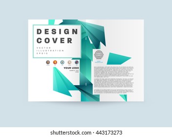 Abstract Background. Geometric Shapes and Frames for Presentation, Annual Reports, Flyers, Brochures, Leaflets, Posters and Document Cover Pages Design. A4 Title Sheet Template