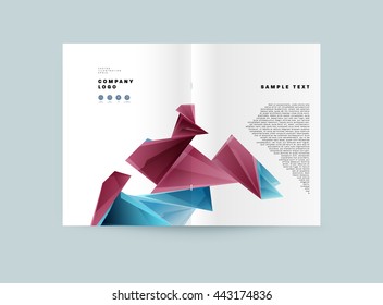 Abstract Background. Geometric Shapes and Frames for Presentation, Annual Reports, Flyers, Brochures, Leaflets, Posters and Document Cover Pages Design. A4 Title Sheet Template