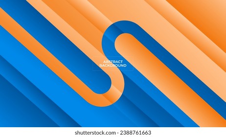 ABSTRACT BACKGROUND WITH GEOMETRIC SHAPES GRADIENT BLUE ORANGE SMOOTH LIQUID COLOR DESIGN VECTOR TEMPLATE GOOD FOR MODERN WEBSITE, WALLPAPER, COVER DESIGN 