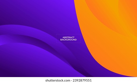 ABSTRACT BACKGROUND WITH GEOMETRIC SHAPES GRADIENT PURPLE ORANGE SMOOTH LIQUID COLOR DESIGN VECTOR TEMPLATE GOOD FOR MODERN WEBSITE, WALLPAPER, COVER DESIGN 