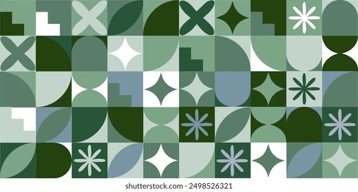 Fondo Abstractas de Formas geométricas en tono verde