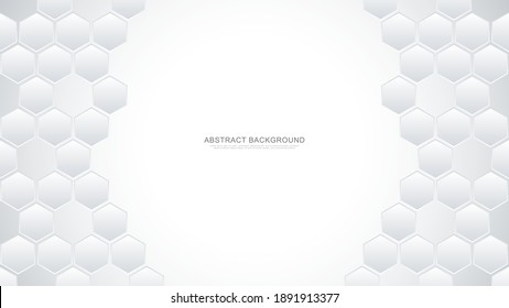 Abstract background with geometric shapes and hexagon pattern. Vector illustration for medicine, technology or science design