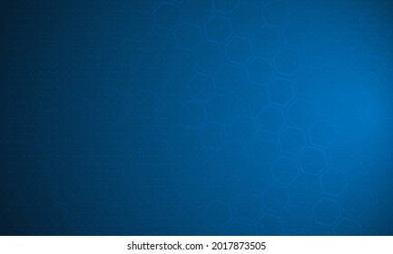 Fondo abstracto con formas geométricas y patrón hexágono. Ilustración vectorial para la medicina, diseño vectorial azul tecnológico