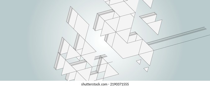 Abstract background with geometric shapes and hexagon pattern. Vector illustration for medicine, technology or science design