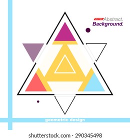 Abstract. Background. Geometric Shapes line. Vector EPS 10 Design color triangles