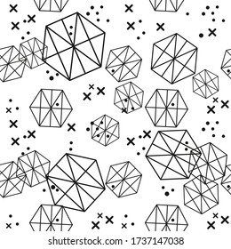 Abstrakter Hintergrund mit geometrischen Formen. Lineares Muster. Nahtloser moderner Hintergrund mit Formen. Futuristischer minimalistischer Hintergrund.