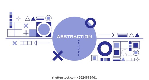 Abstract background of geometric shapes. Linear geometric drawing. Minimalistic Poster. Vector illustration .