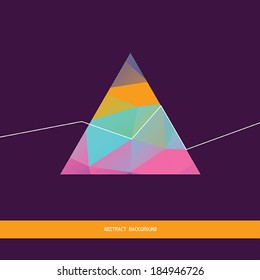 Abstract background with geometric shapes and lines. Stylish triangle pattern,backdrop design template. Vector illustration