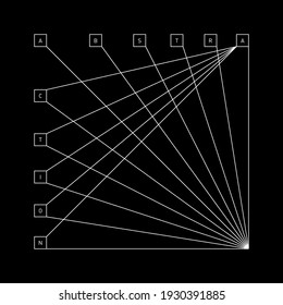 Abstract background with geometric shapes, lines and inscription "abstraction". Suitable for office decoration. Art poster for coffee house.
