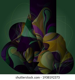 Abstract background. Geometric and abstract shapes and lines.