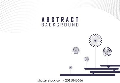 Abstrakter Hintergrund mit geometrischen Formen, Linien und Kurven