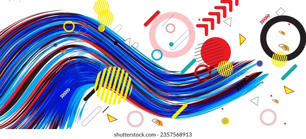 Abstract background with geometric shapes and lines. Vector illustration for your design.