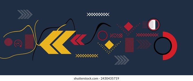 Abstract background with geometric shapes, lines and elements. Vector illustration.