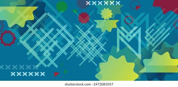 Fondo Abstractas con Formas geométricas y líneas. Ilustración vectorial. Eps10