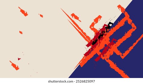abstrakter Hintergrund mit geometrischen Formen und Linien, Vektorgrafik im flachen Stil