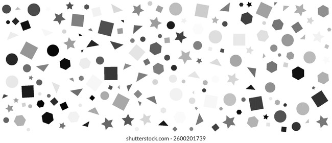 Abstract background with geometric shapes and lines. Triangles, squares and circles eamless pattern.