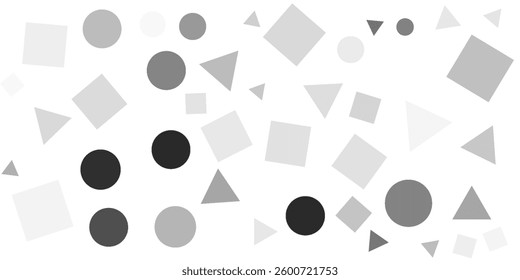Abstract background with geometric shapes and lines. Triangles, squares and circles eamless pattern.