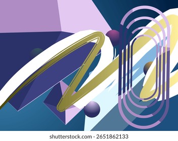 Abstract background with geometric shapes and lines. Vector illustration. Eps 10.