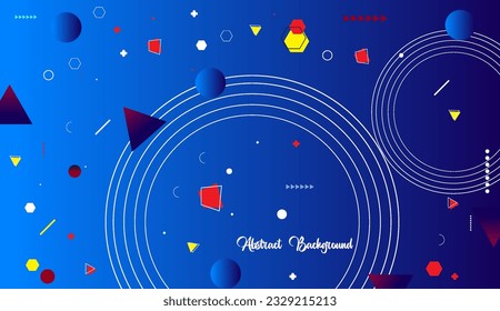 Abstract background with geometric shapes. Minimal design. Vector illustration.