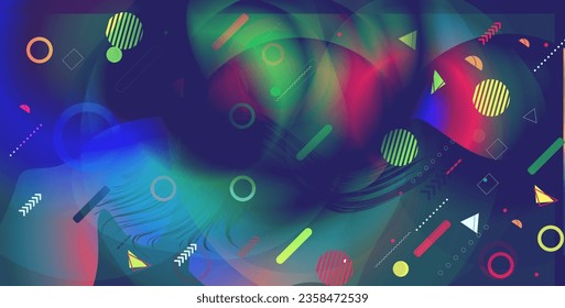 Abstract background with geometric shapes. Minimal design. Vector illustration.