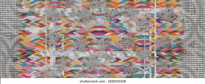 Abstract background of geometric shapes and Geometric mosaic