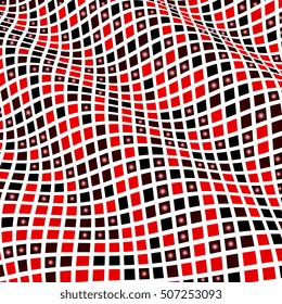 Abstract background of geometric shapes. Geometric mosaic of squares. Wavy background